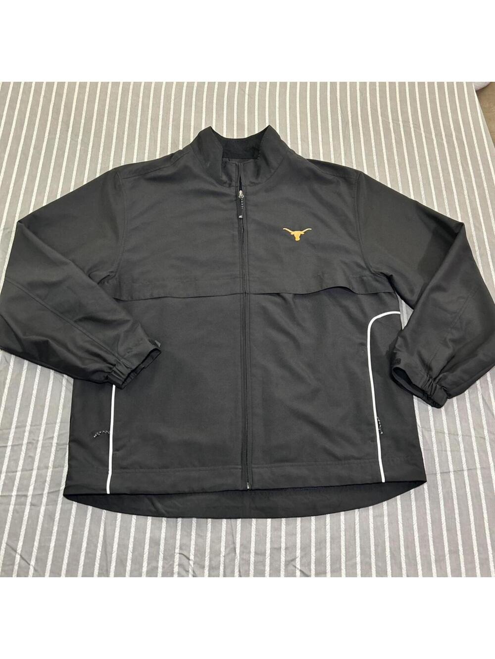 Cutter & Buck Black Texas Longhorns Primary Logo full zip Mens L